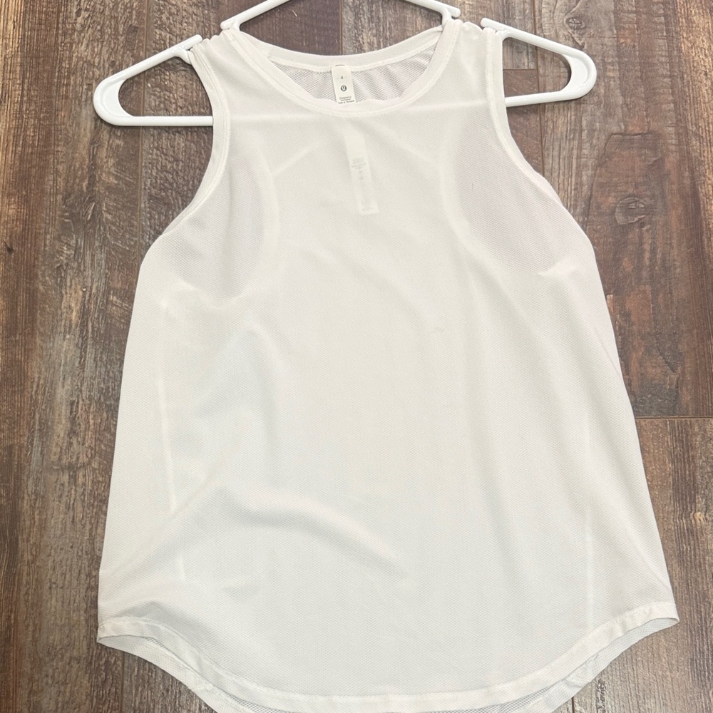 lululemon athletica White Mesh Athletic Tank